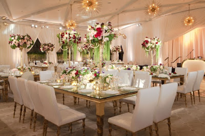 Air Plants and Roses Chandeliers Over The Reception