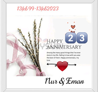 Giveaway 23 Anniversary Cik nur and Husband 