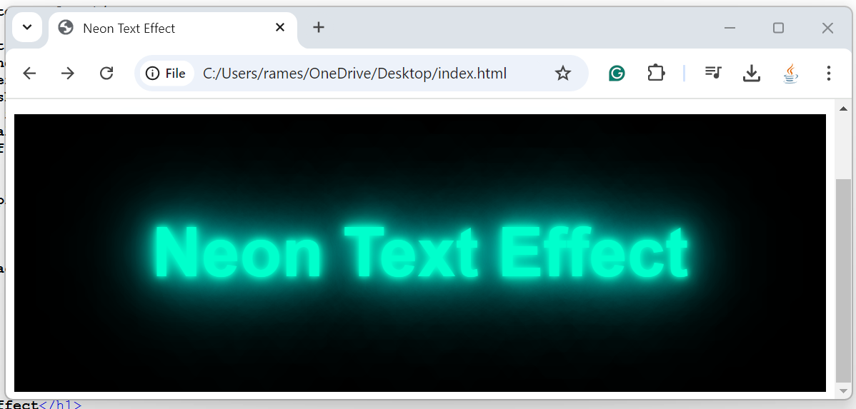 How to Create a Neon Text Effect with HTML and CSS