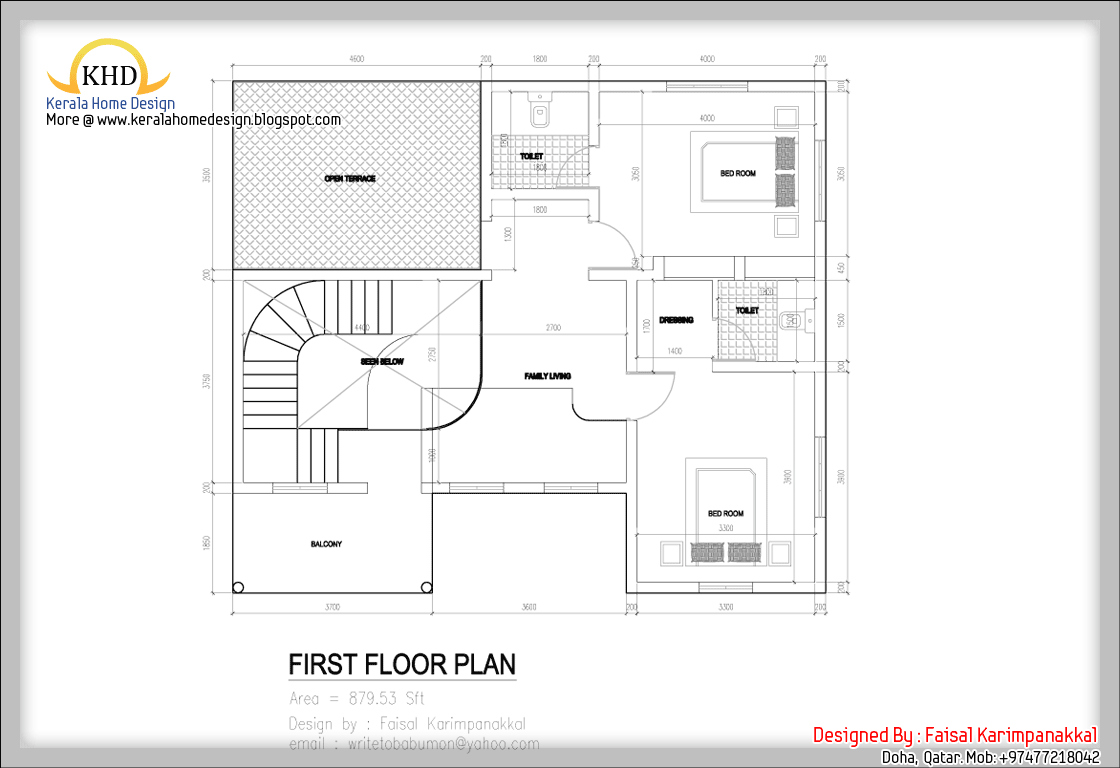 Home plan and elevation - 1983 Sq.Ft home appliance