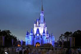 Disneyland Los Angeles Park outside Evening Picture main gate