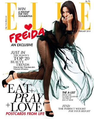 Freida Pinto Hot on Elle Magazine Photoshoot
