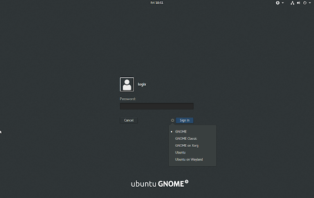 Ubuntu GDM Login vanilla gnome session