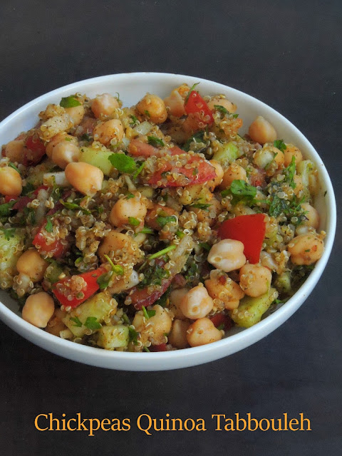 Chickpeas quinoa tabbouleh, Quinoa chickpeas tabbouleh