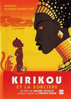 Cartel original de la película Kiriku y la bruja presentada en el festival de Annecy