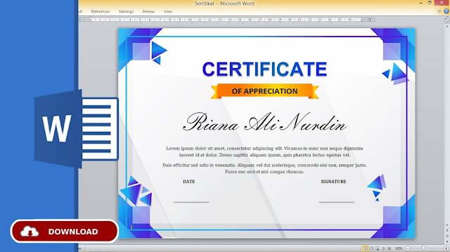 Sertifikat Doc Cara  Membuat  Desain  Sertifikat Dengan 