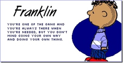 Peanuts Personality - Franklin