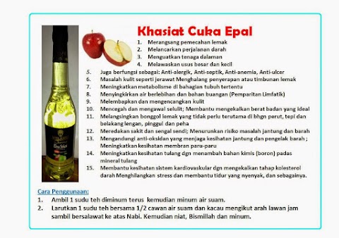 kegunaan cuka epal