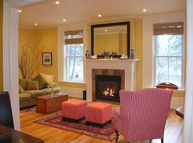 Perfect Living Room With Fireplace