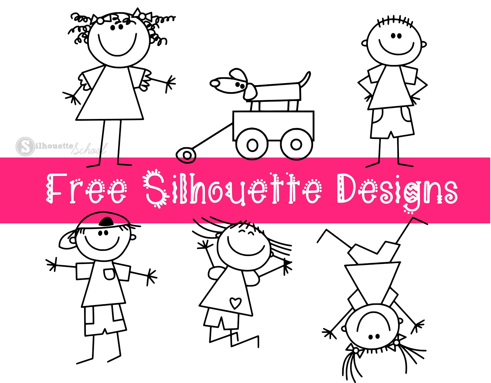 Download Stick People Design Set Free Silhouette Designs Silhouette School
