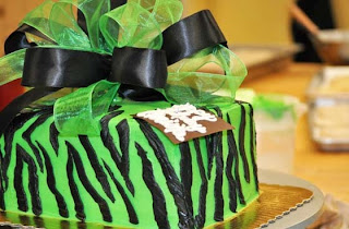 Green and Black Fondant Cake Sweet 15 and Sweet 16