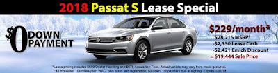 2018 VW Passat S Lease Deal January 2018 Denver