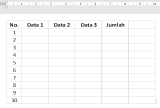 Cara Membuat Tabel dalam Microsoft Word