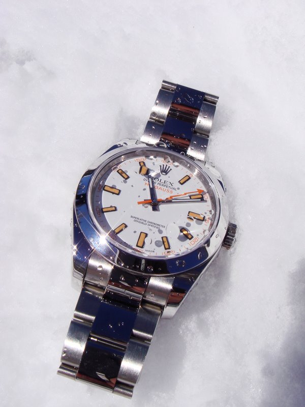 rolex milgauss anniversary. Rolex Milgauss Snow Shot and