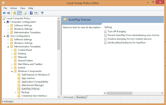 Turn off Autoplay via Local Group Policy