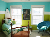 Blue And Lime Green Bedroom