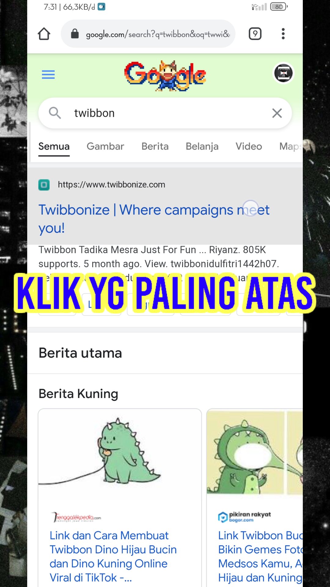 Tutorial Edit Foto Twwibon Dino Bucin Yang Viral di Tiktok