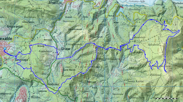 mapa Ruta Gorliz Jata MTB