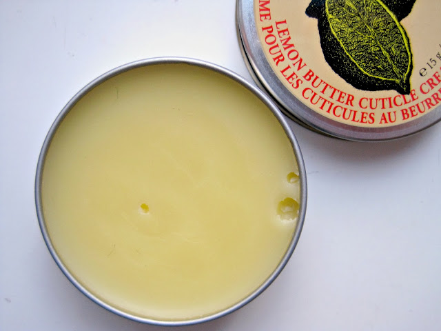 Burt's Bees Lemon Butter Cuticle Creme review ingredients swatch