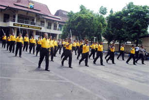 Gladi Pasukan Dalam Rangka Kesiapan Jelang Pilkada