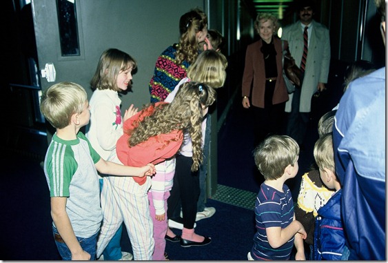 Children waiting for Grandparents-SLC-1986
