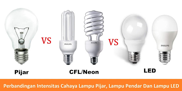 Perbandingan Intensitas Cahaya Lampu Pijar, Lampu Pendar (Neon) Dan Lampu LED