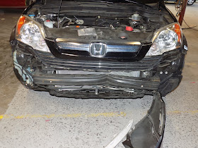 Hidden damage on Honda CR-V before repairs at Almost Everything Auto Body