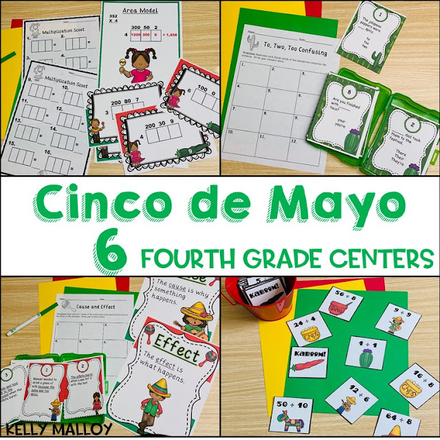 Cinco de Mayo math and reading centers