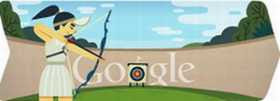 Londres 2012, tiro con arco doodle de Google