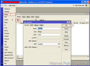 Setting Mikrotik Sebagai Bridge dan Pengaturan Bandwidthnya