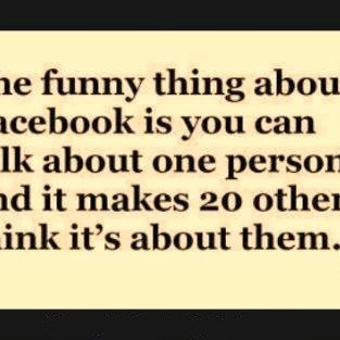 The funny thing about facebook