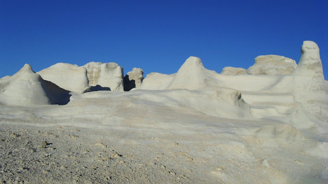 white rocks in sarakiniko beach, milos