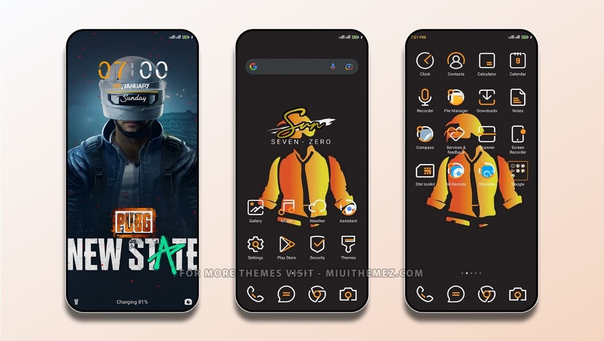 DarkNightYellow [PUBG] MIUI Theme