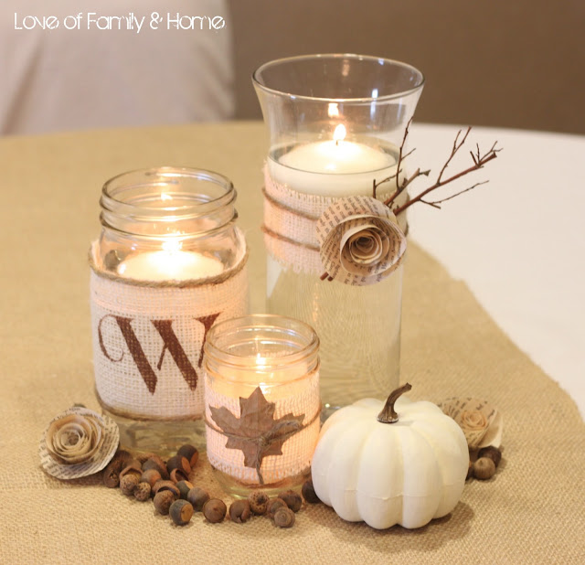 These centerpieces were easy cheap to put together but looked fantastic 