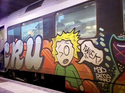 CRU Airbrush Mural on Train