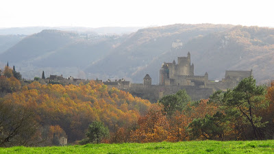 View of the Chateau de Beynac from the hills