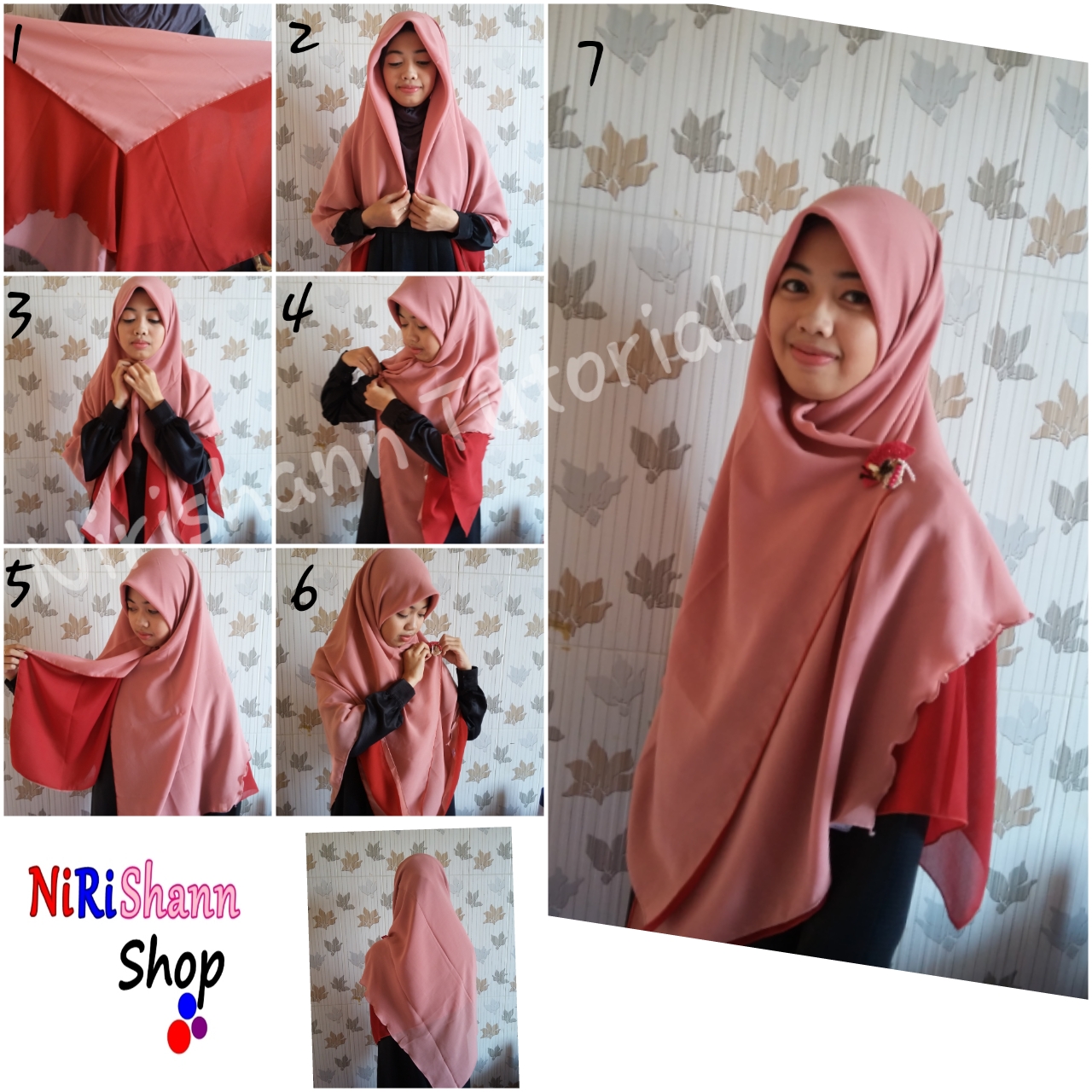Hijab Syari Simple Terbaru By Nirishann Shop TUTORIAL HIJAB SEGI