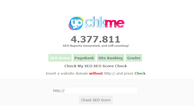 Cara Mudah Mengecek  Score SEO Blog di Chkme