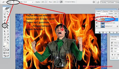 utorial menambahkan efek kobaran api pada gambar atau foto menggunakan photoshop