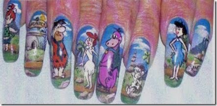 unghii pictate - Flintstones