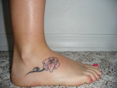 foot flower tattoo girls tattoos on feet with rose tattoo designs