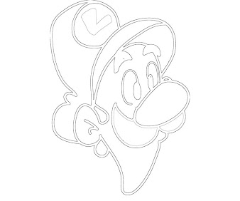 #21 Luigi Coloring Page