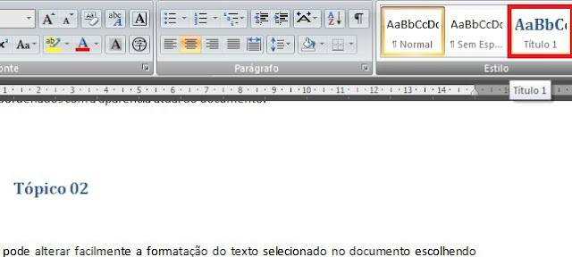 Como criar um sumário no Microsoft Word 2010