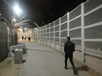 The pedestrian walkway to the  Mexican Border at the main  San Ysidro Port of Entry