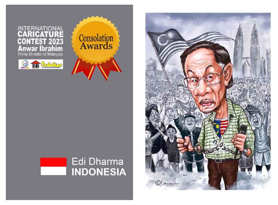 Winners of the International Caricature Contest, Malaysia 2023