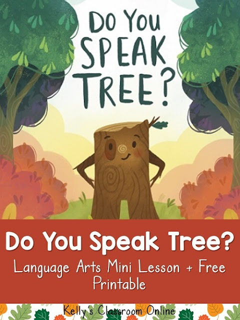 Language arts lesson plan and reading comprehension worksheet / printable for the children's book Do You Speak Tree? by Josh Oaktree. Graphic novel. #kellysclassroomonline