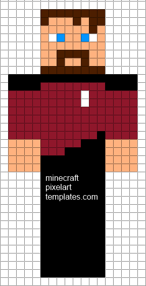 Minecraft Pixel Art Templates: BlueXephos (Yogscast)