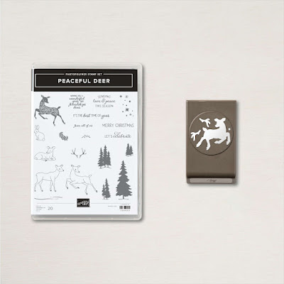 Peaceful Deer Stampin up Christmas card fun fold