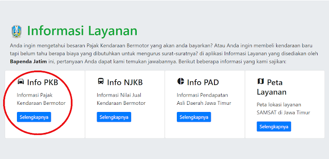 Cara Mengecek Informasi Pajak Kendaraan Bermotor Secara Online di Situs info.dipendajatim.go.id