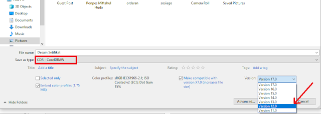 Cara Simpan File Coreldraw Agar Dapat Dibuka di Semua Versi
